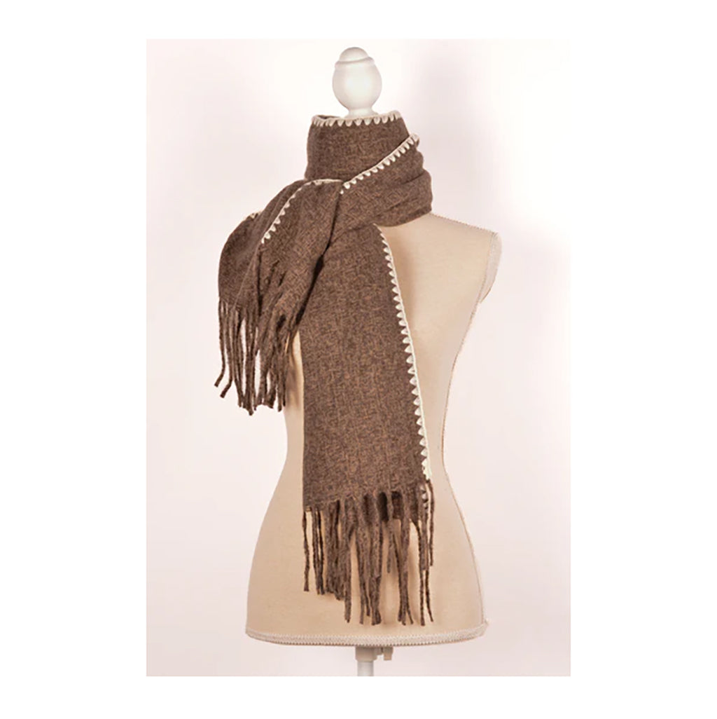 Whipstitch Scarf Brown
