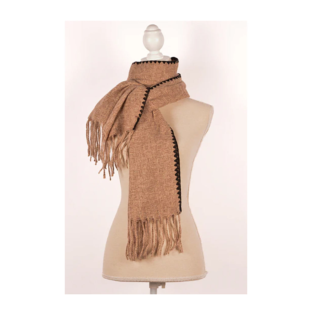 Whipstitch Scarf Tan