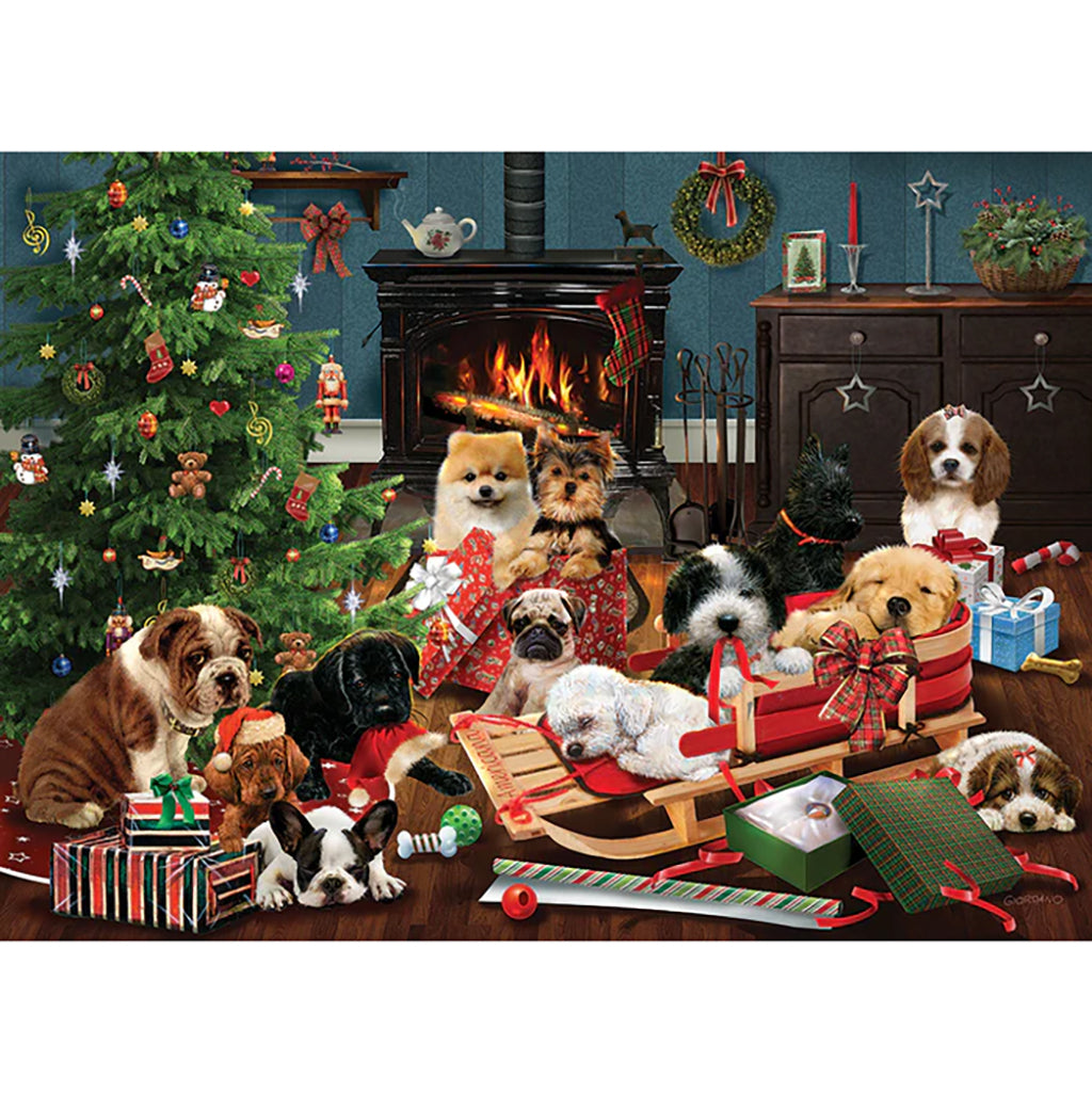 Christmas Puppies 1000pc Puzzle