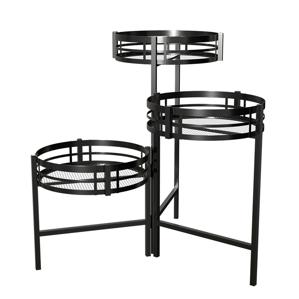 Mission Collection 3-Tier Folding Plant Stand - Black