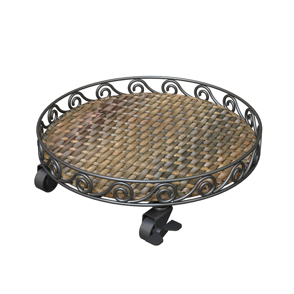 Resin Woven Plant Caddy - Espresso Brown (14 In. Dia)