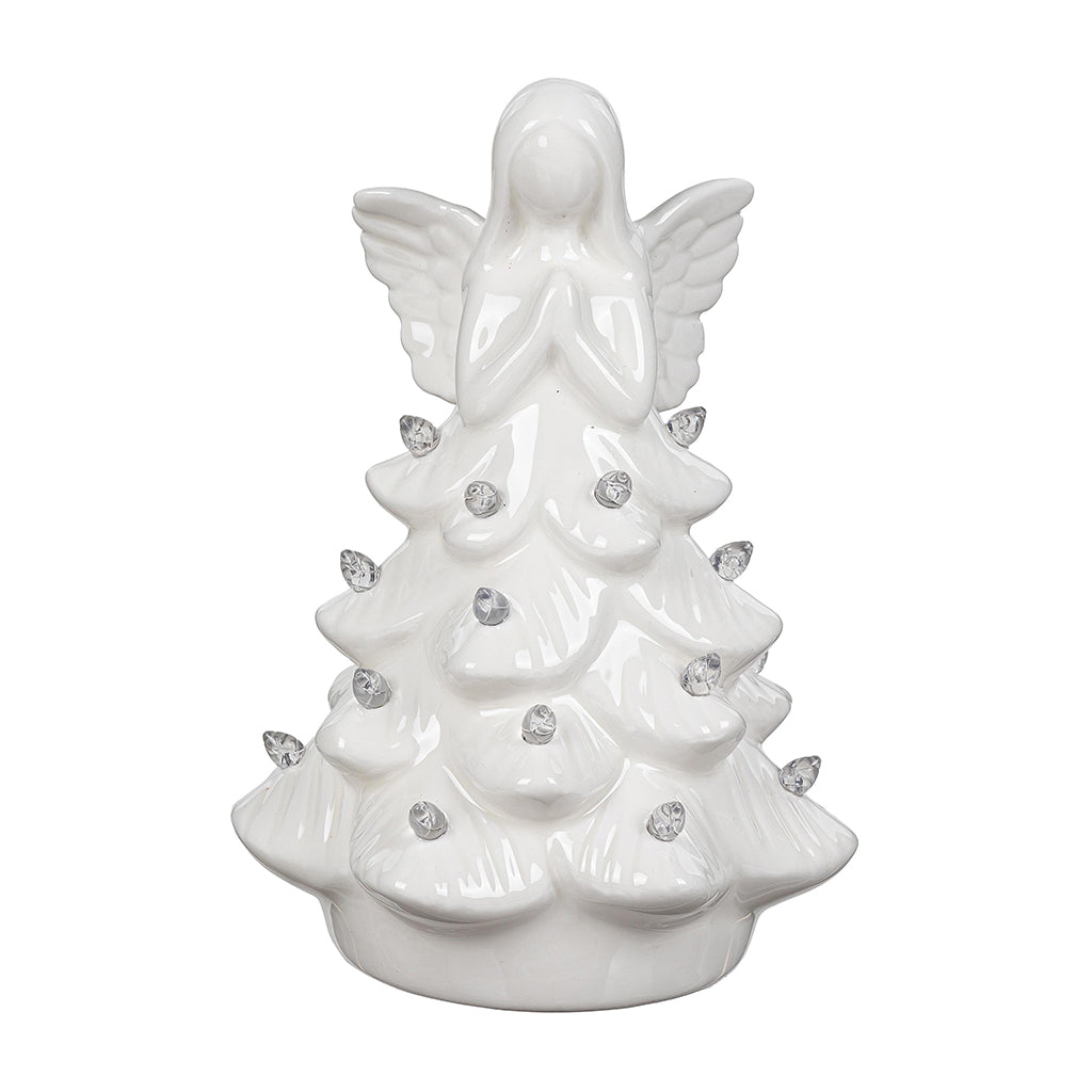 LED Ceramic Angel Tree 7.25"