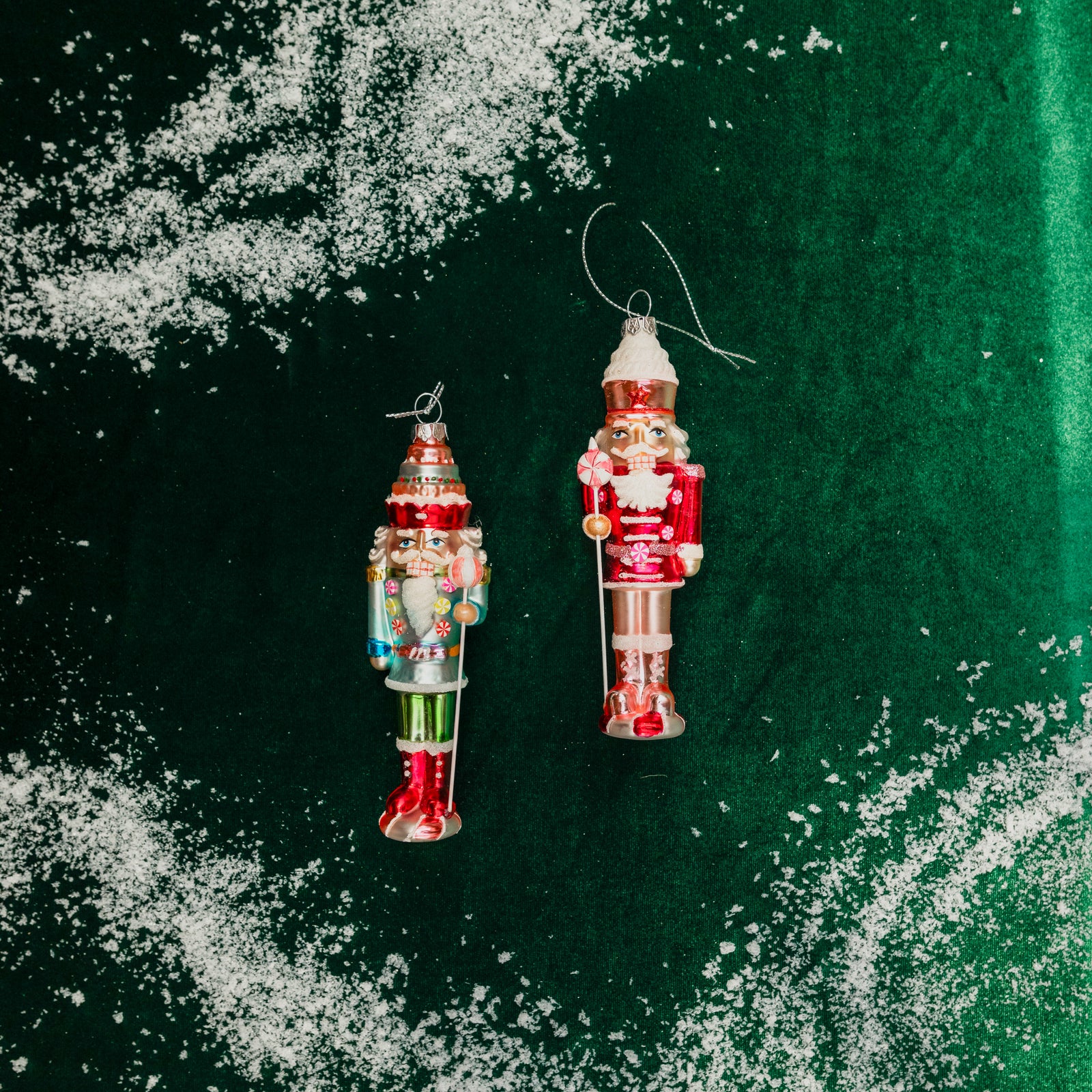 Glass Candy Nutcracker 6"