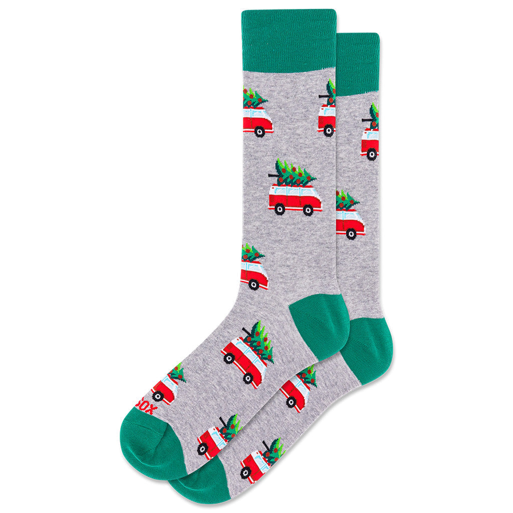 Christmas Tree Van Men's Socks