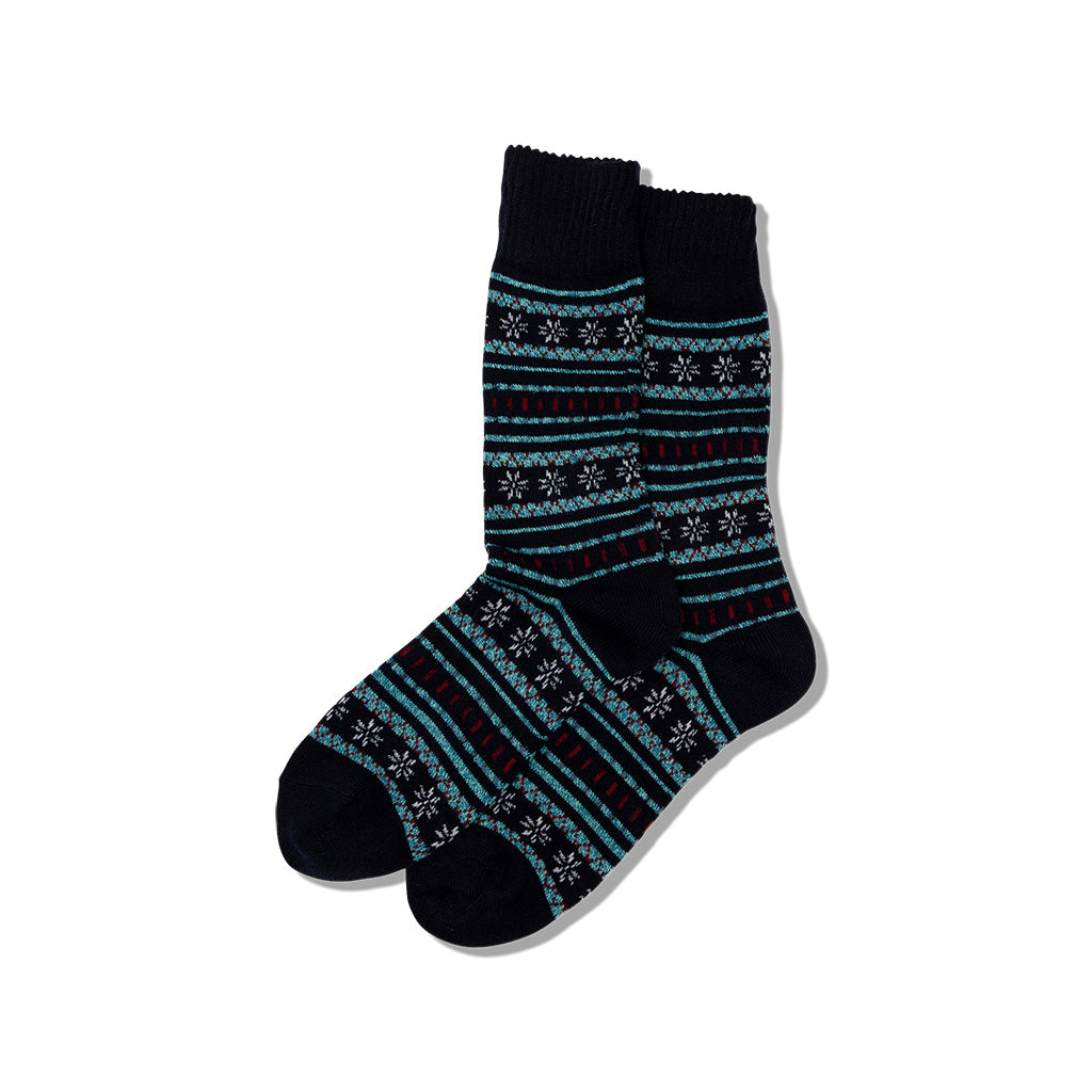 Fair Isles Men's Navy Socks