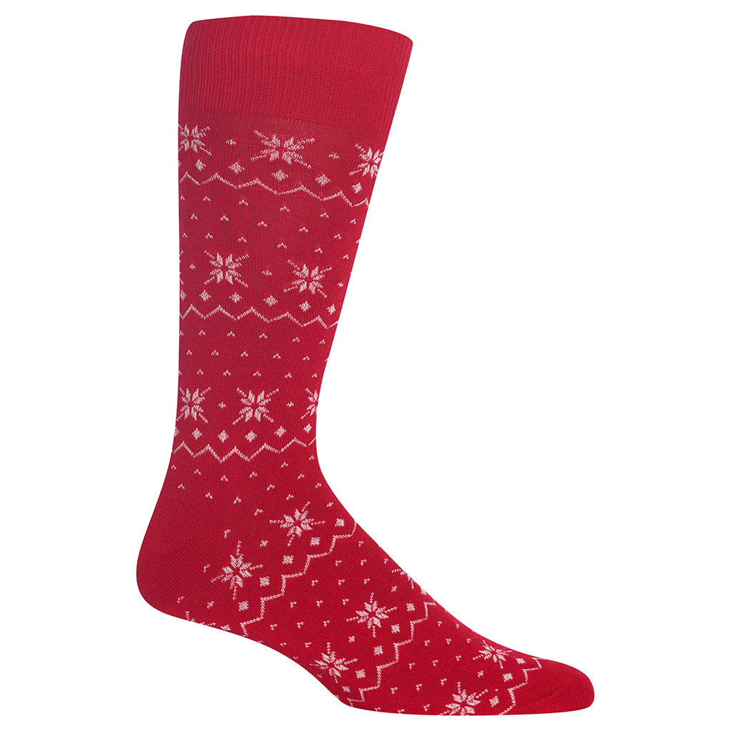 Fair Isles Men's Red Socks