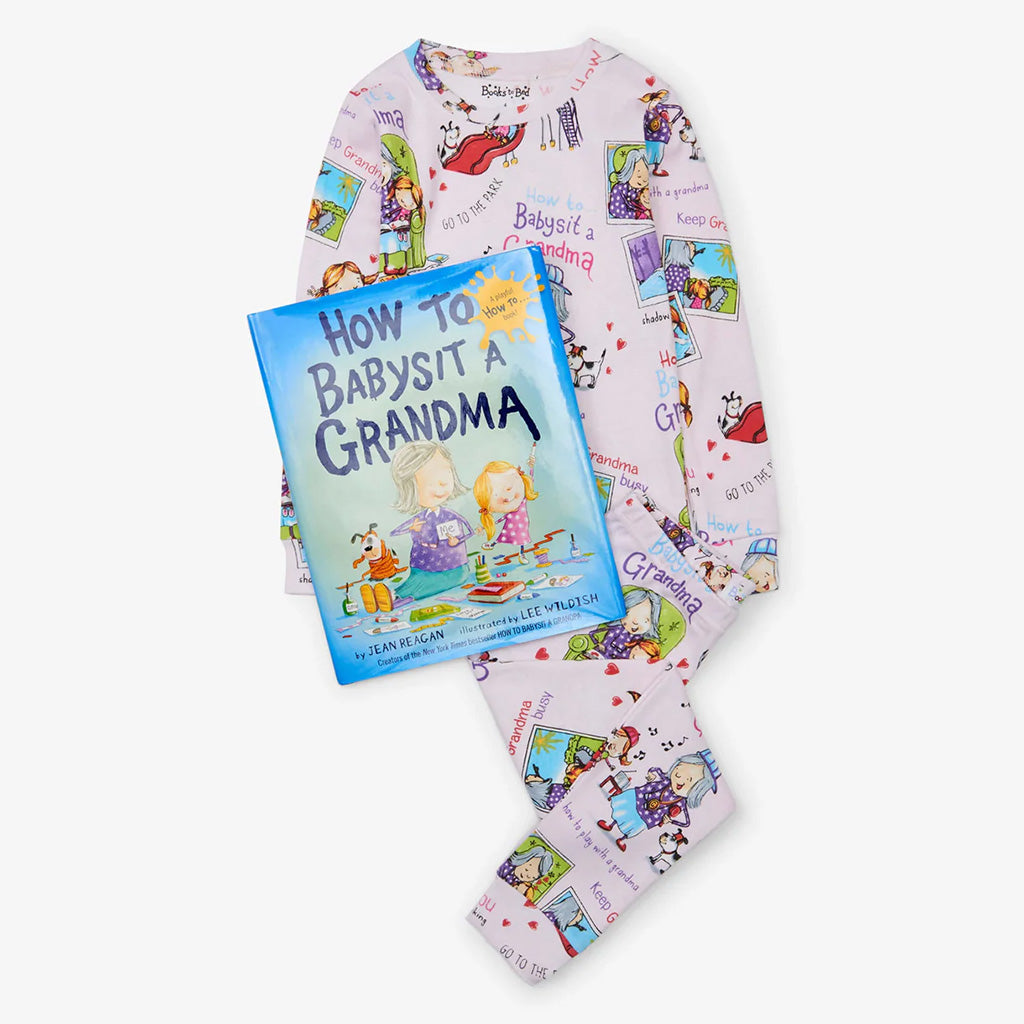 Books to Bed How to Babysit a Grandma Flat Pack Pajama Set and Book Set