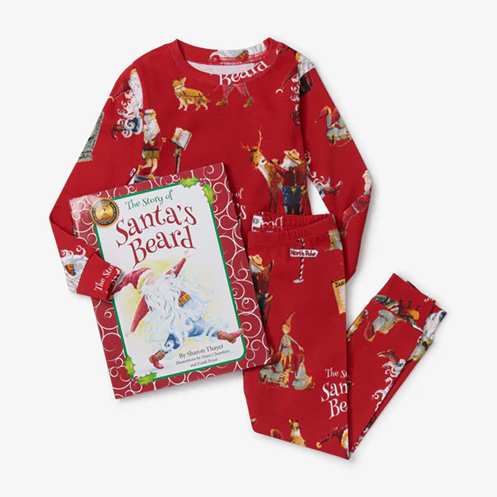 Books to Bed The Story of Santa&#39;s Beard Flat Pack Pajama Set and Book Set