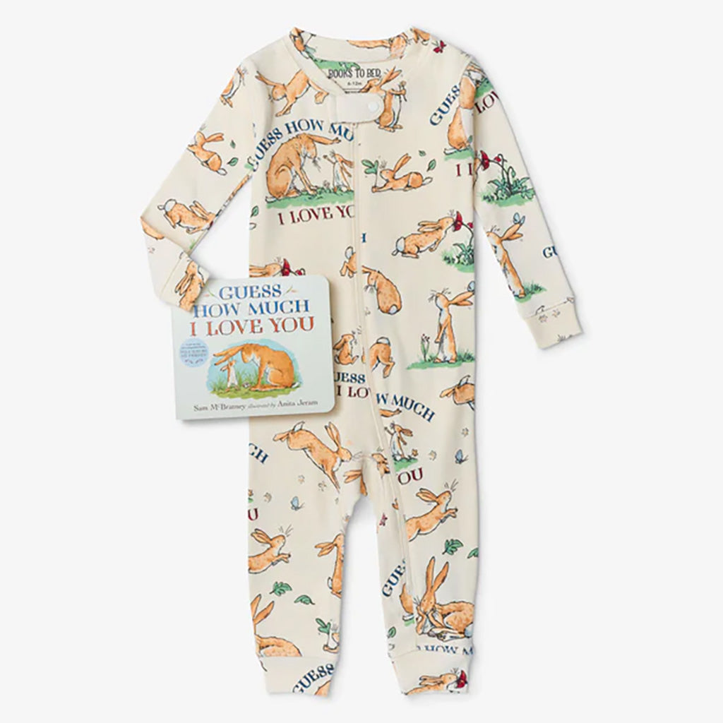 Books to Bed Guess How Much I Love You Coverall and Book Box Set - Cream