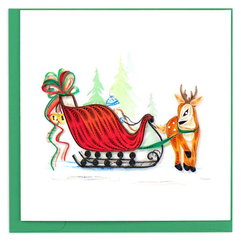 Sleigh Ride Quilling Card