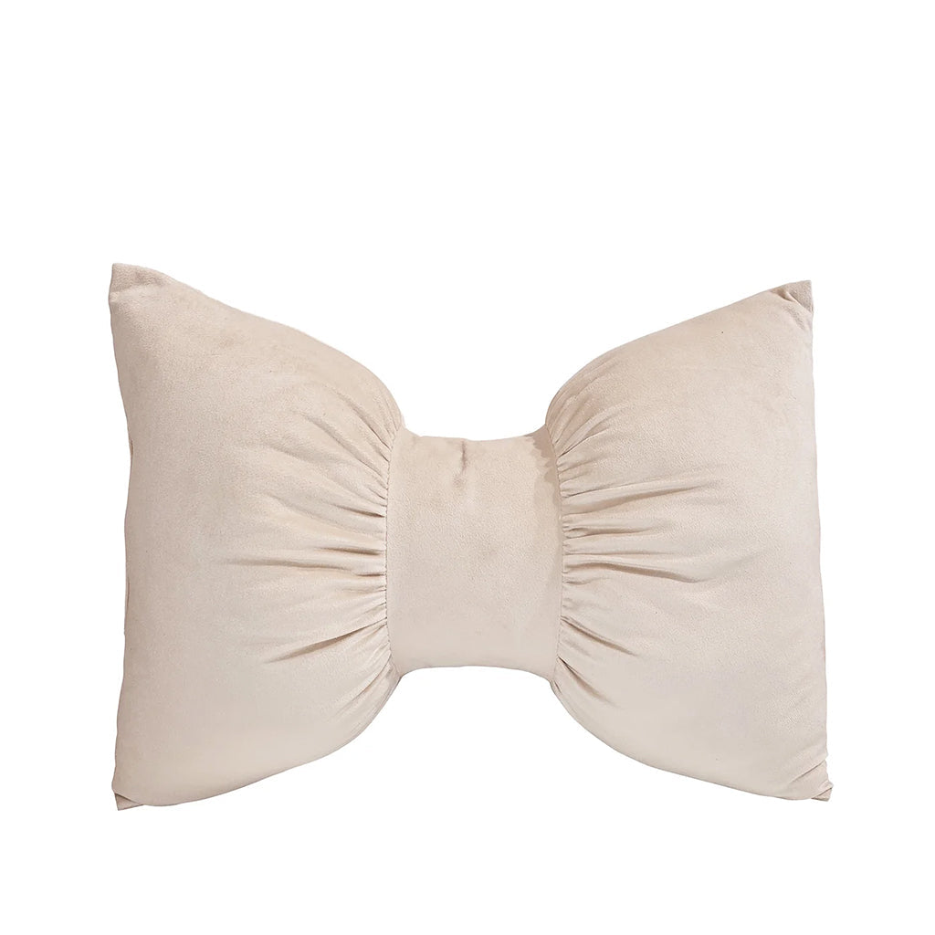 Bow Shaped Cushion Champagne