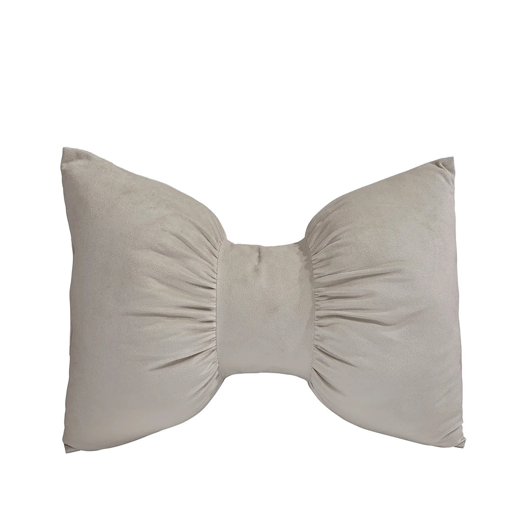 Bow Shaped Cushion Silver