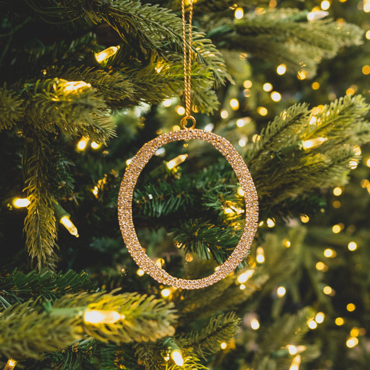 Monogram Gem Metallic Ornament