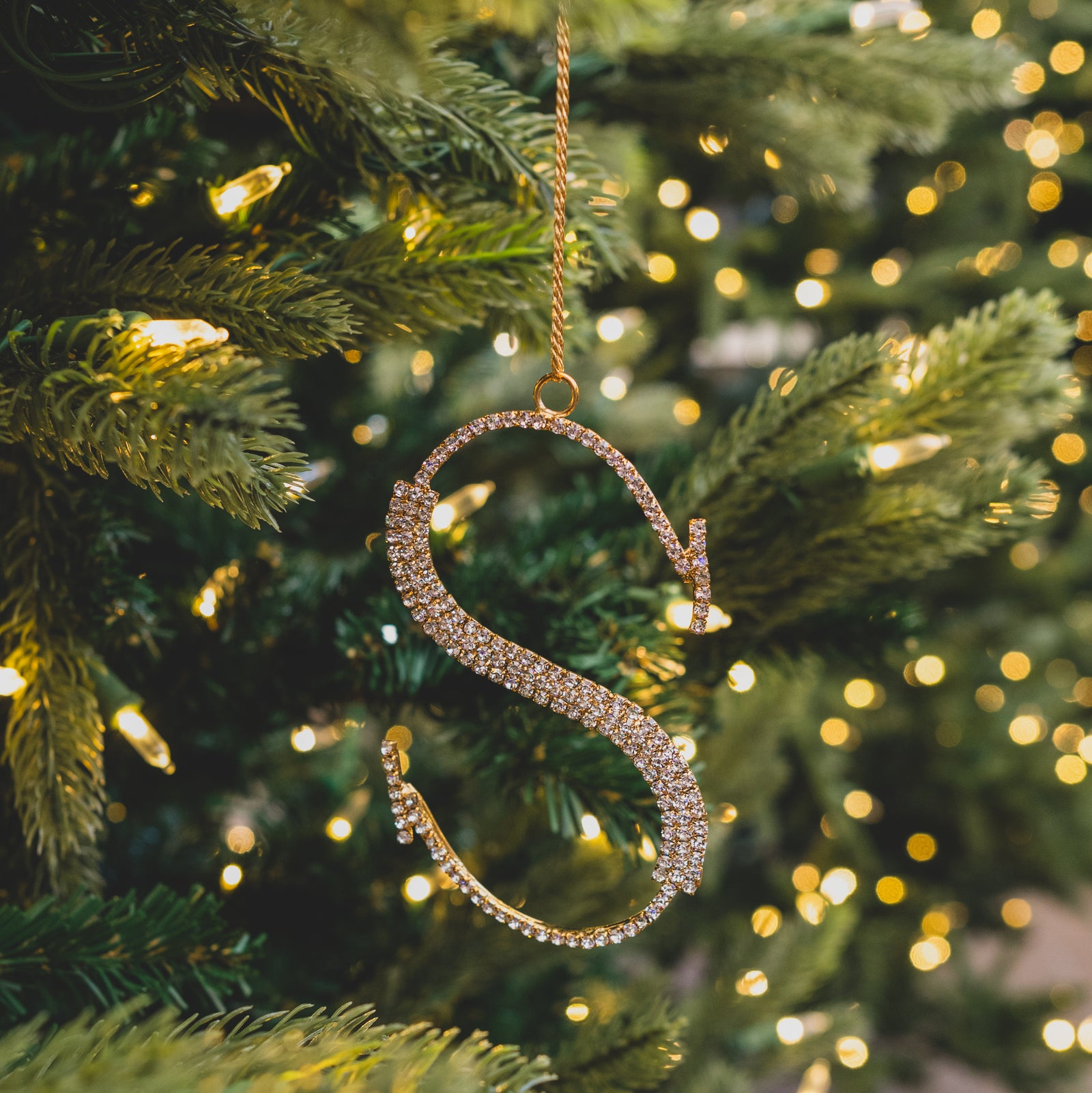 Monogram Gem Metallic Ornament