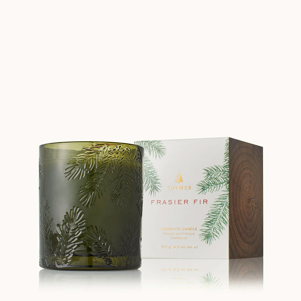 Thymes Frasier Fir® Green Glass Candle 6.5oz
