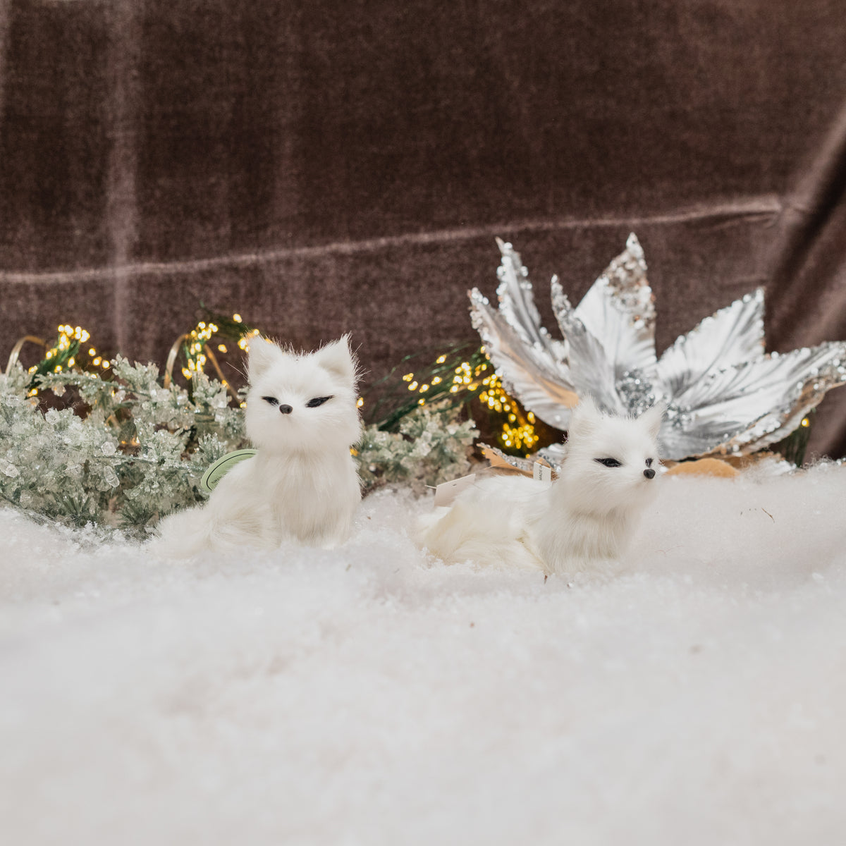 Furry Fox Ornament 4"