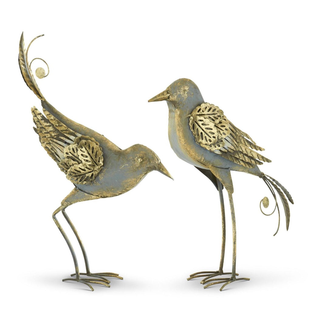 Gold Metal Bird Tail Up