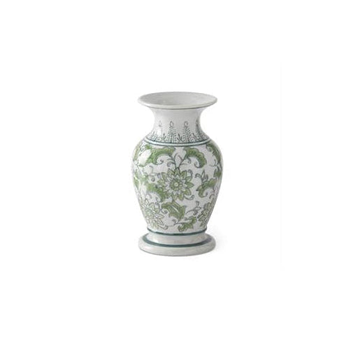 Ceramic Chinoiserie Classic Flare Bud Vase Green