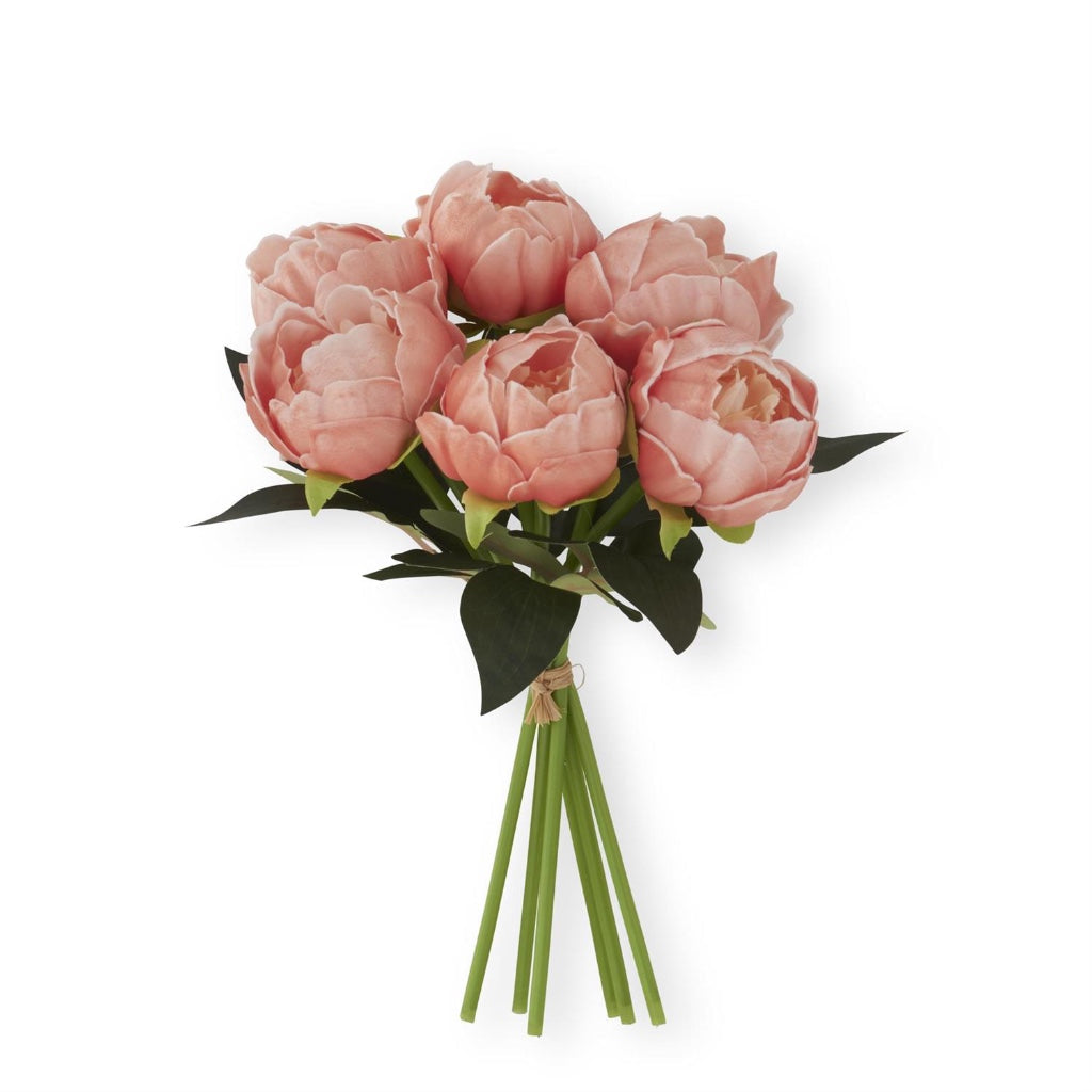 Real Touch Peony Bundle 12" Dark Peach Everlasting