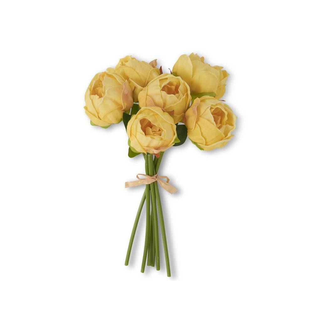 Real Touch Peony Bundle 12" Yellow