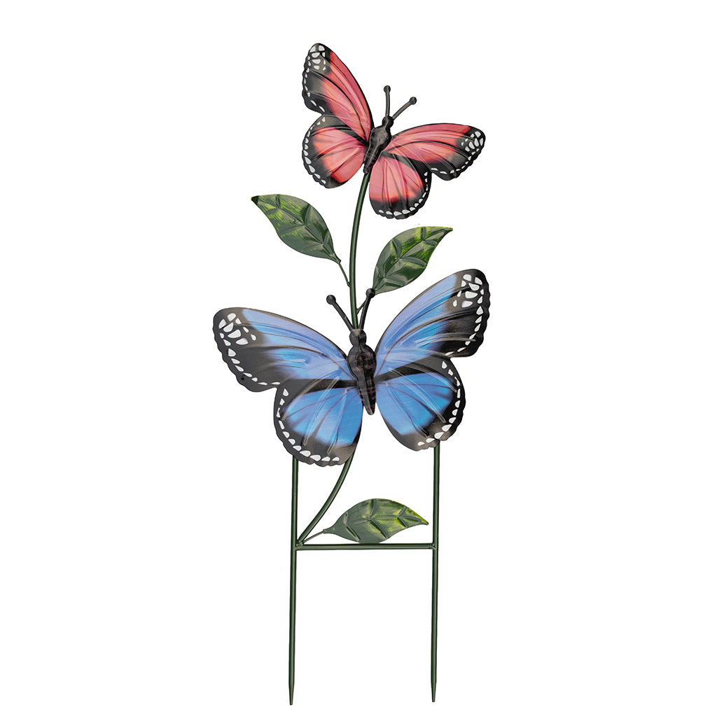 Double Butterfly Garden Stake