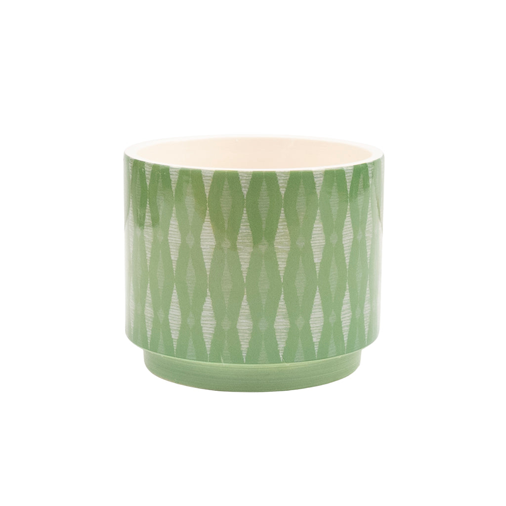 Verdant Ripple Green Pot 5"