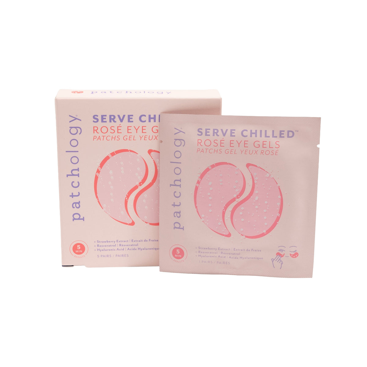 Serve Chilled Rose Hydrating Eye Gels 5 Pair/Box