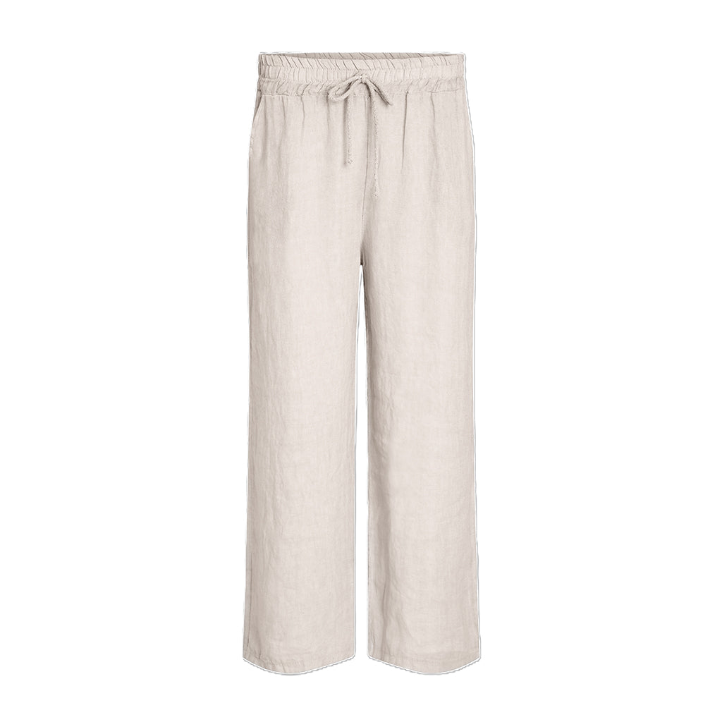 Woven Pull-On Straight Leg Pant Linen