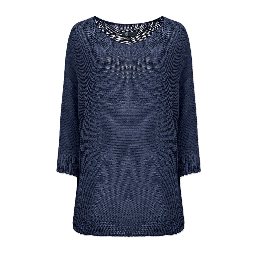 Knit Boatneck Sweater Navy