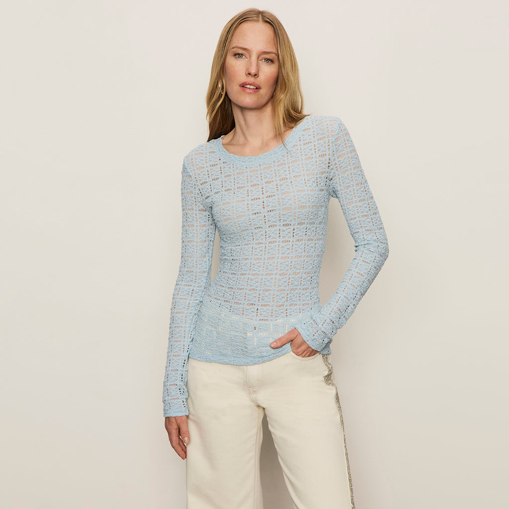 Long Sleeve Perfect Tee Aquamarine