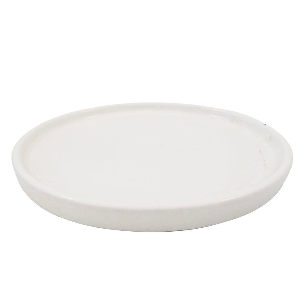 Sleek Saucer Matte White