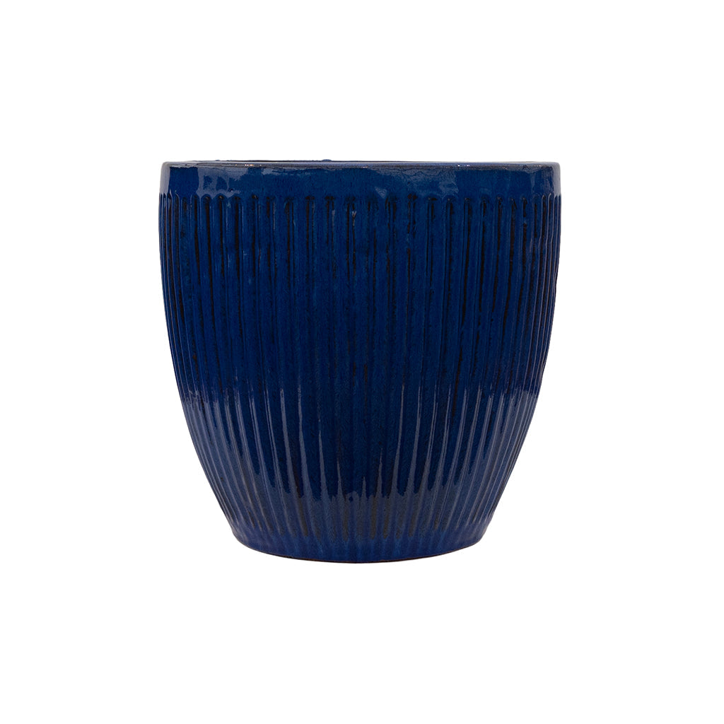 Striped Planter Cobalt Blue