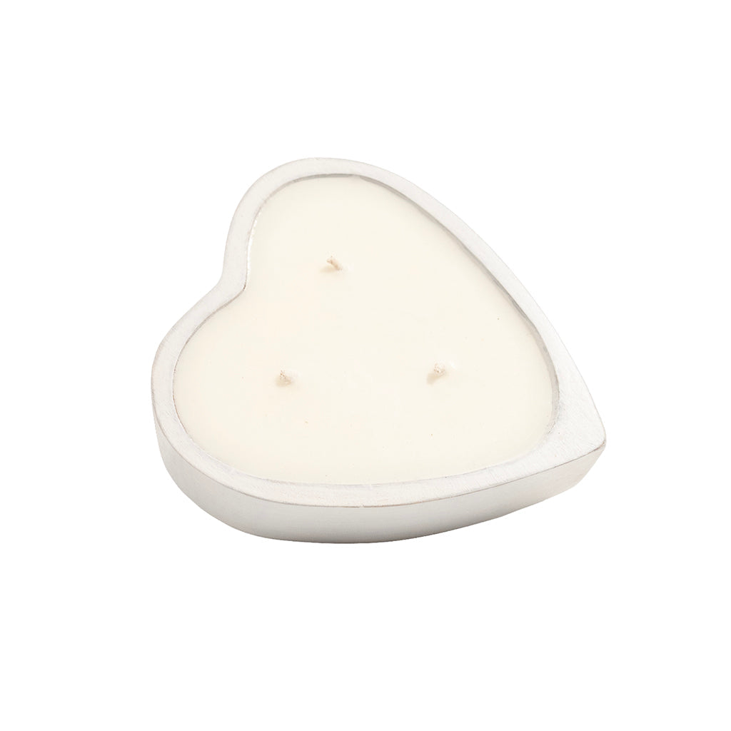 Heart Candle Cottage Morning White