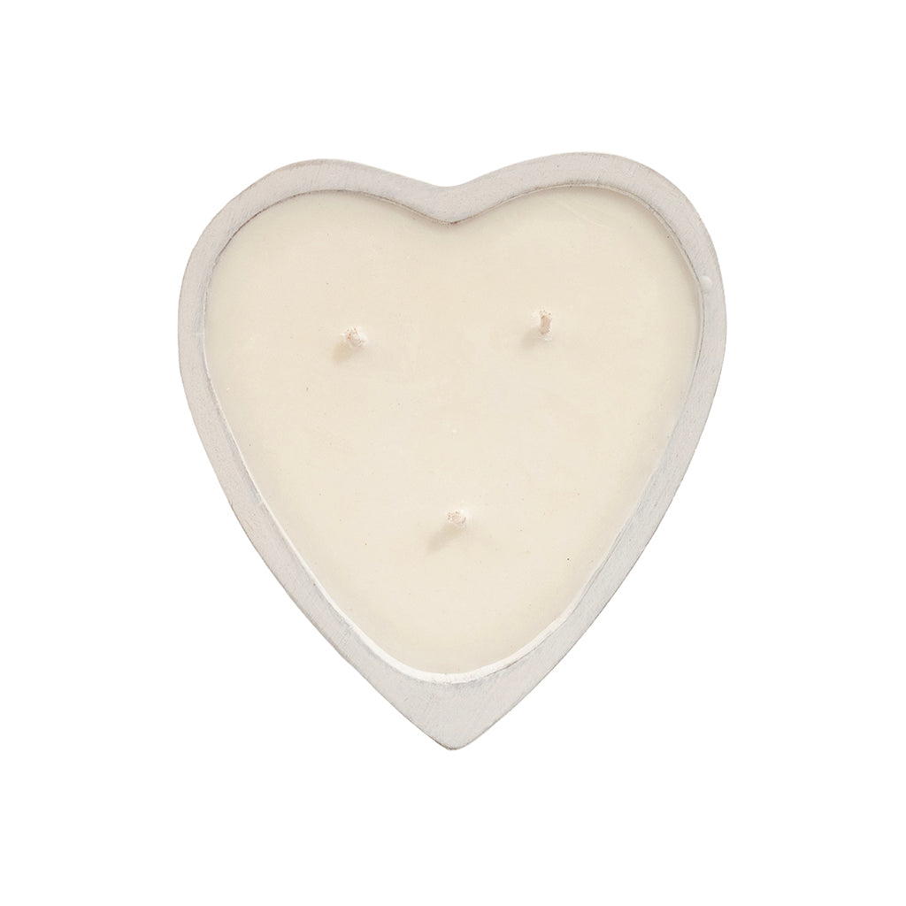Heart Candle Cottage Morning White