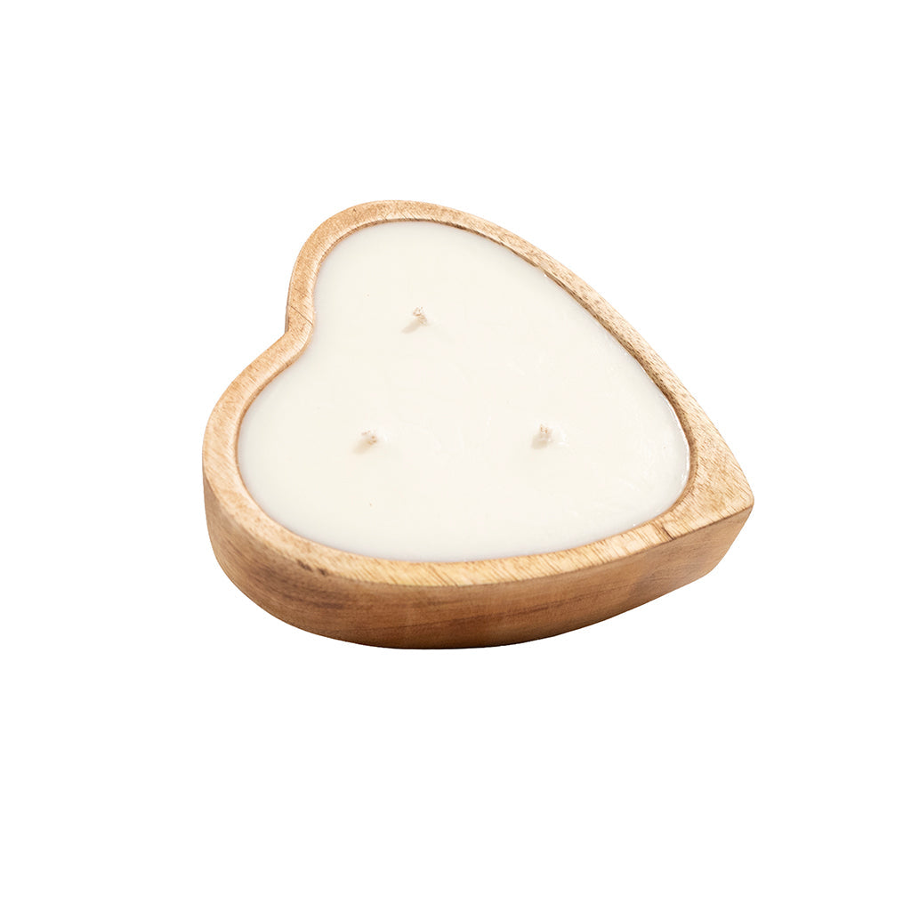 Heart Candle Cottage Morning Natural