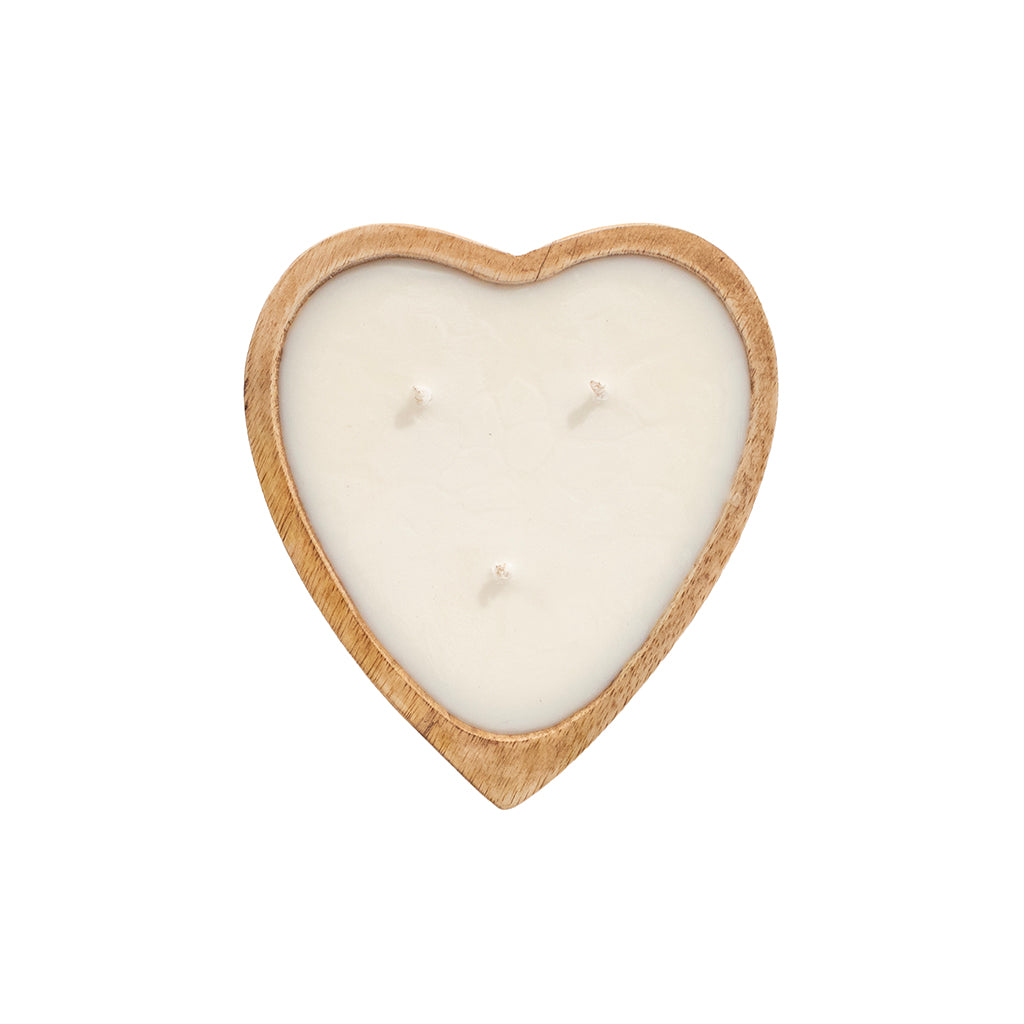 Heart Candle Cottage Morning Natural