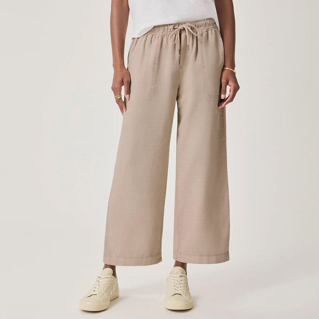 "Splendid" Angie Crop Wide Leg Pant Fawn