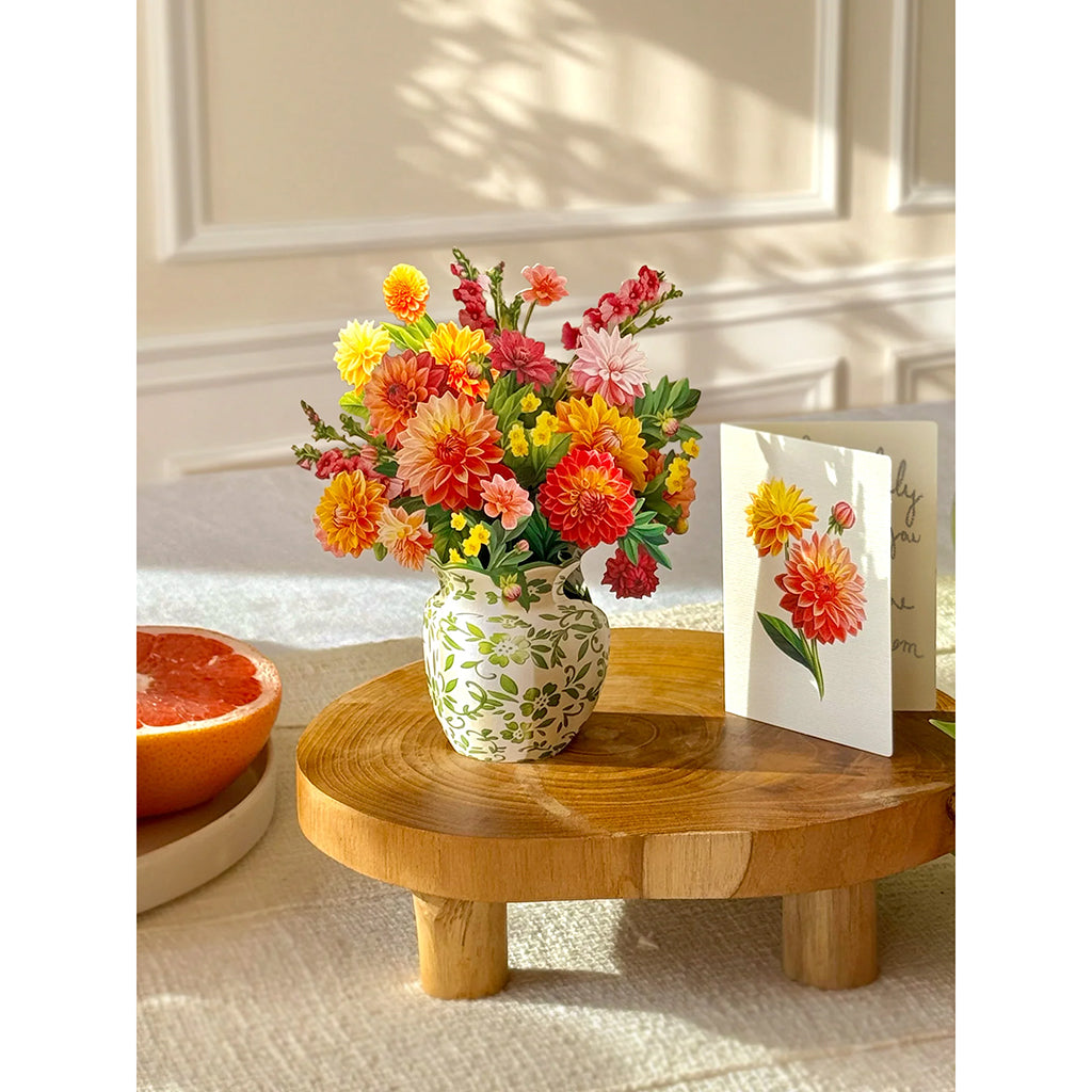 Dahlia Sunrise Mini Paper Bouquet