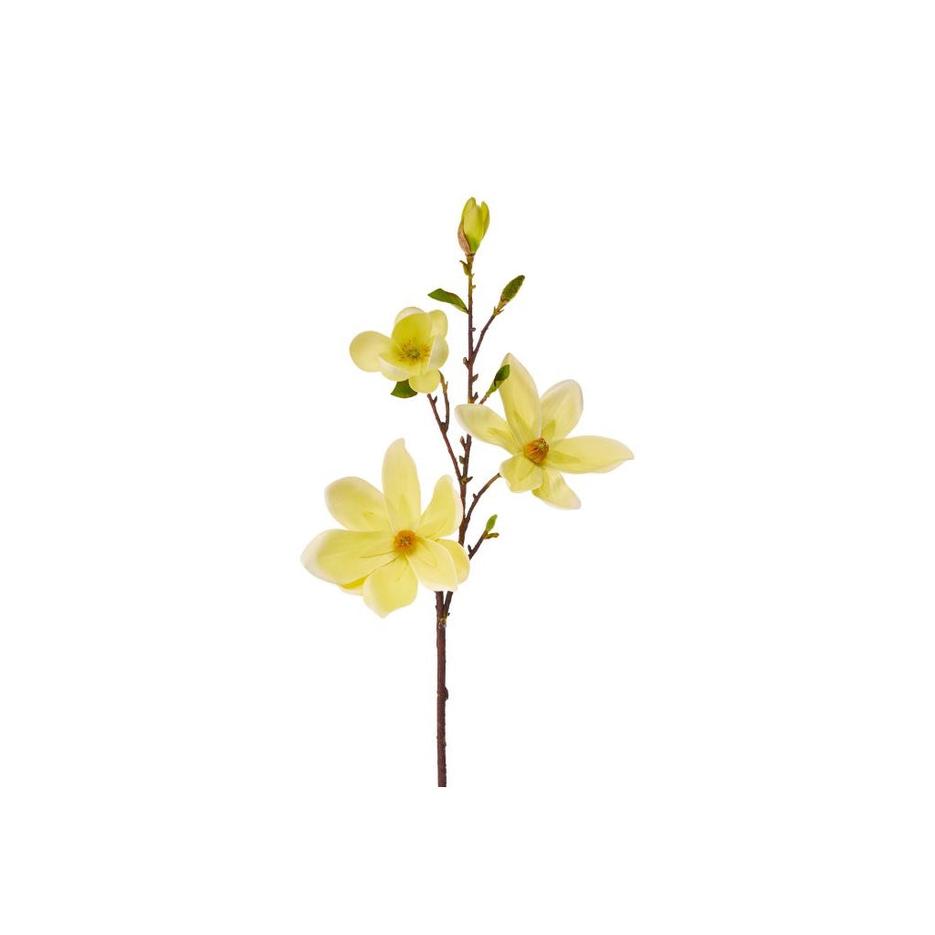 Eva Saucer Magnolia Spray 34" Butter Yellow