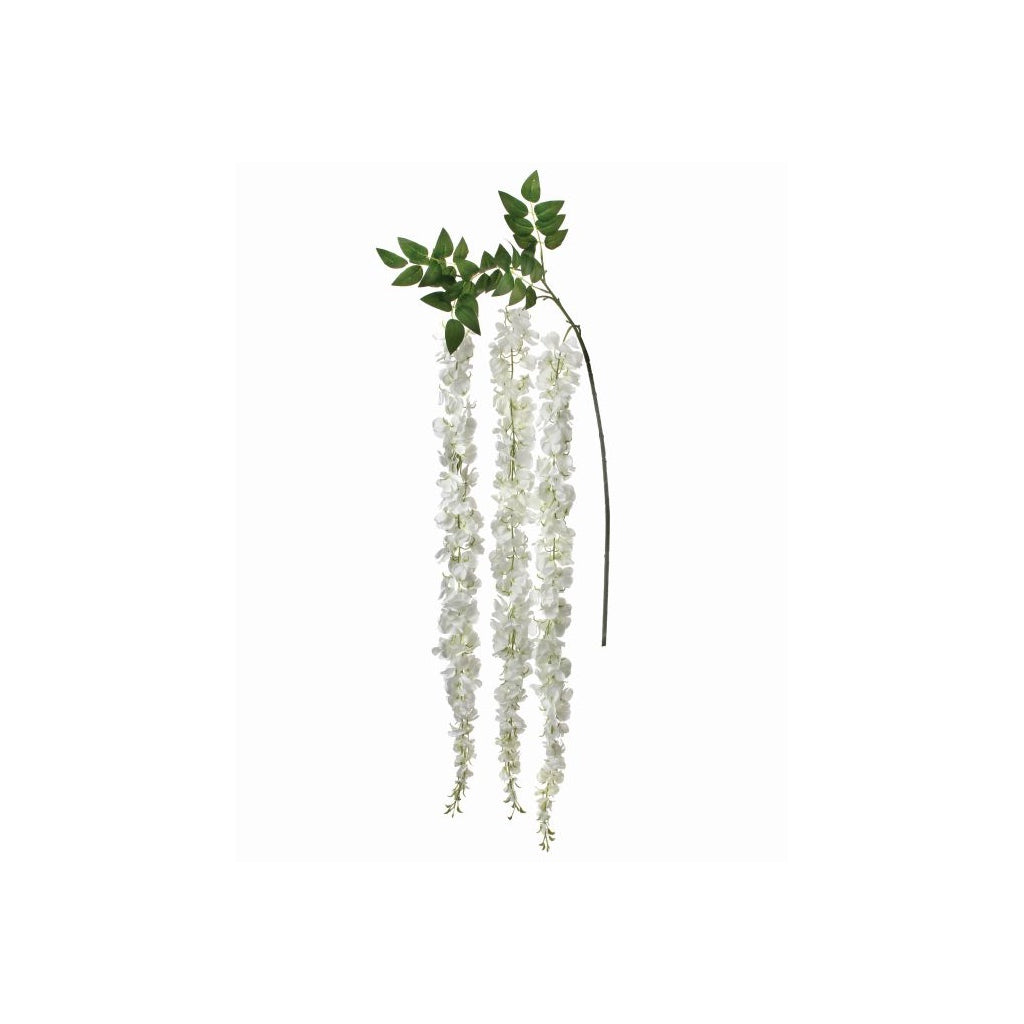 Grand Wisteria Branch 42" White Everlasting