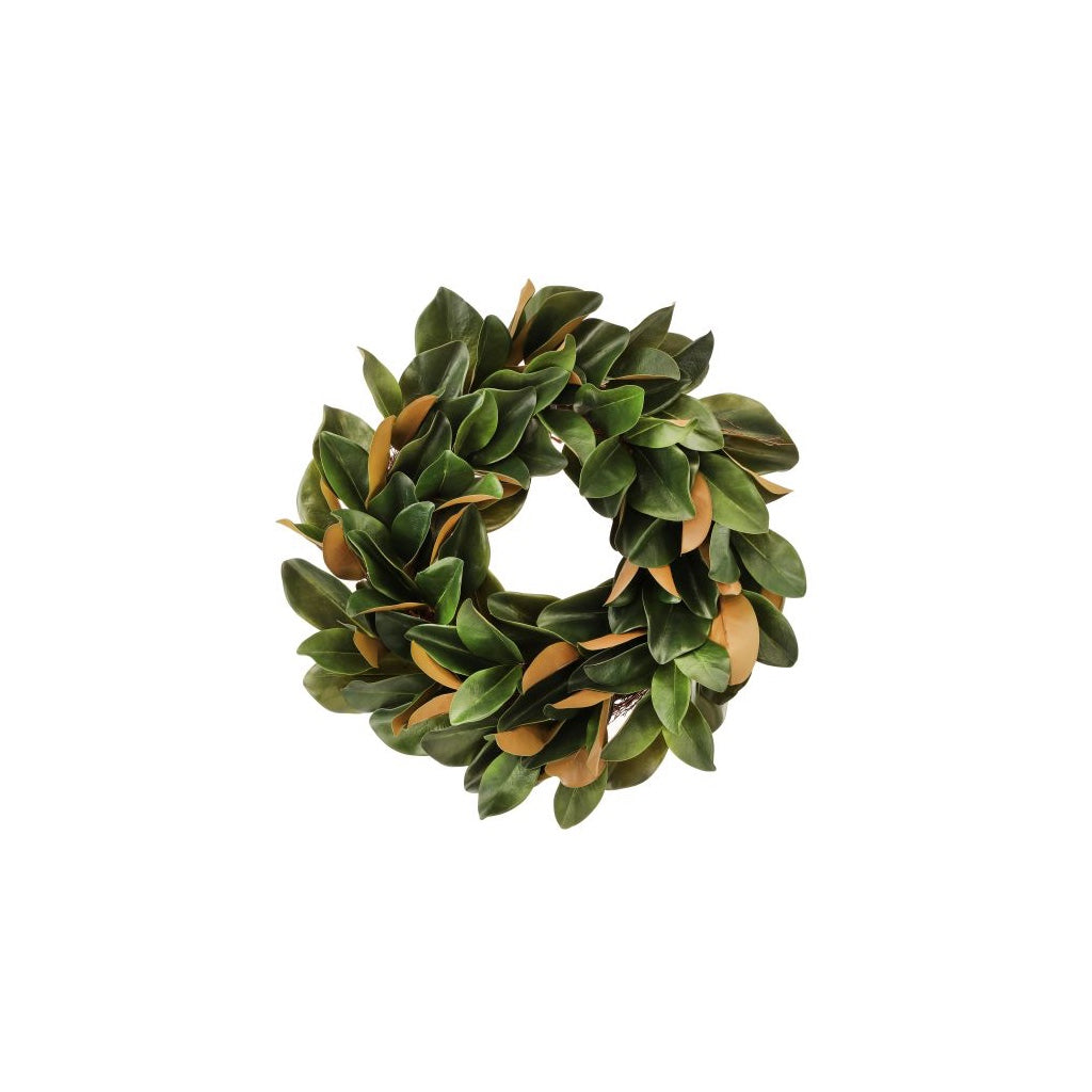 Natural Touch Magnolia Leaf Wreath 27"
