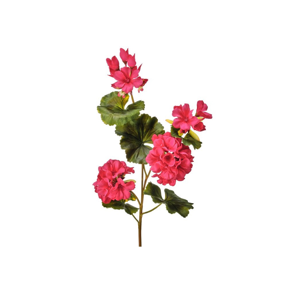 Just Cut Geranium Spray 26.5" Hot Pink