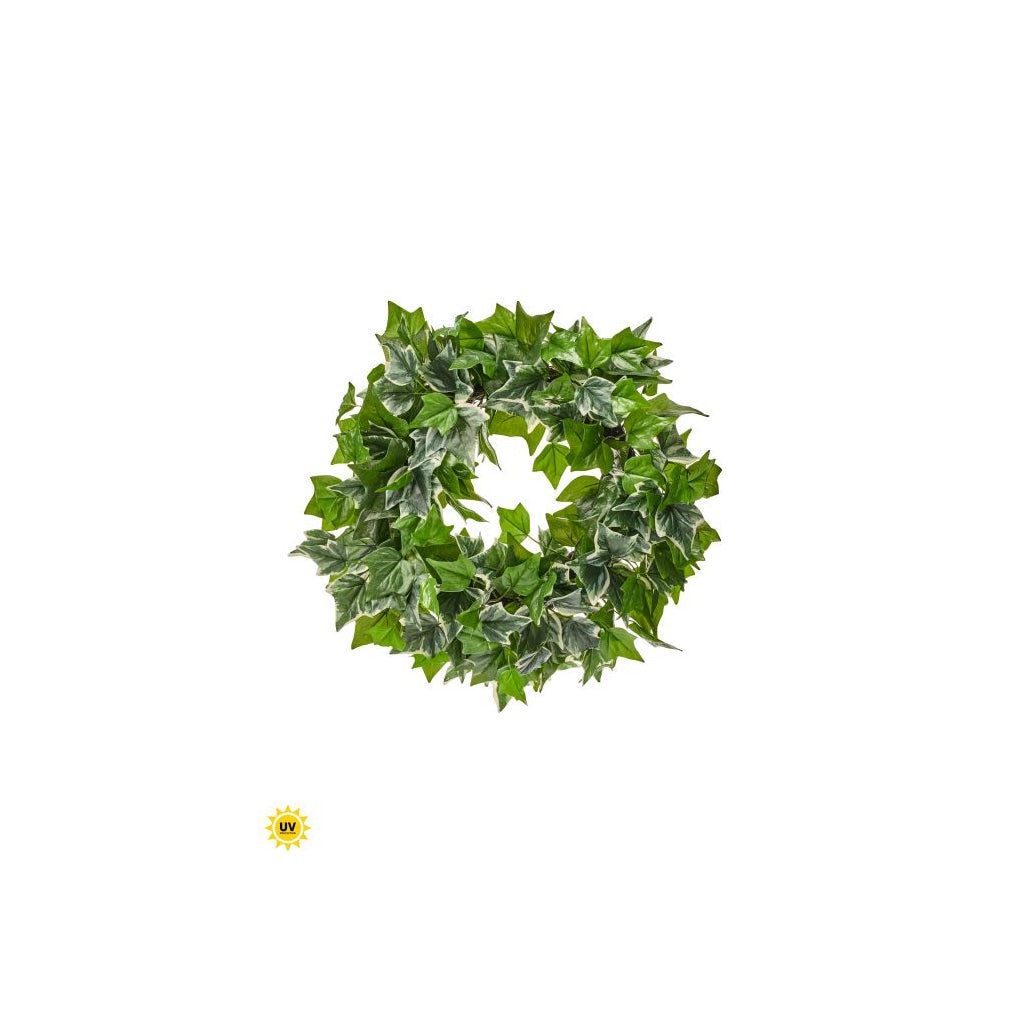 UV Natural Touch Mix Ivy Wreath 25" Green