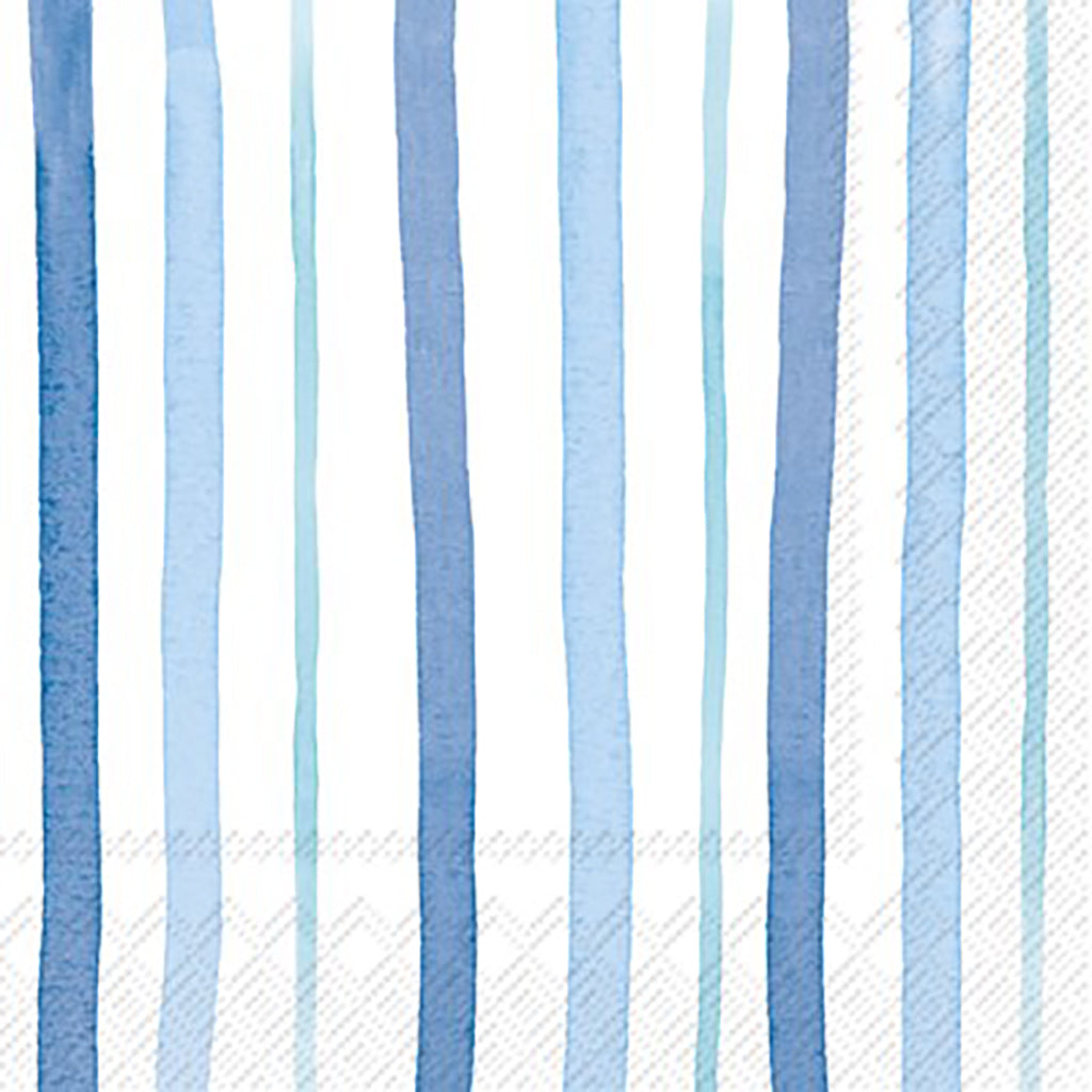 Happy Stripes Blue Lunch Napkin