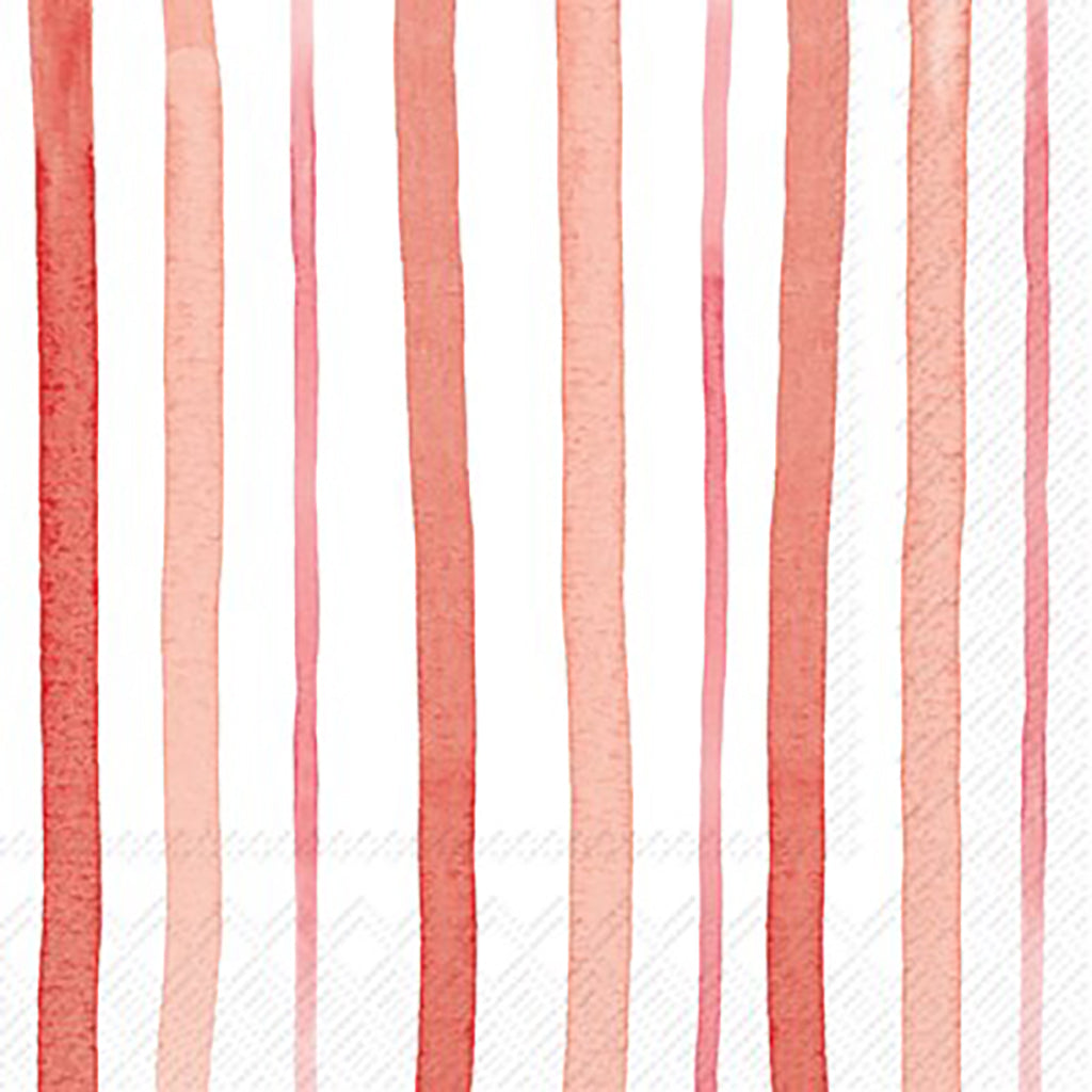 Happy Stripes Red Lunch Napkin