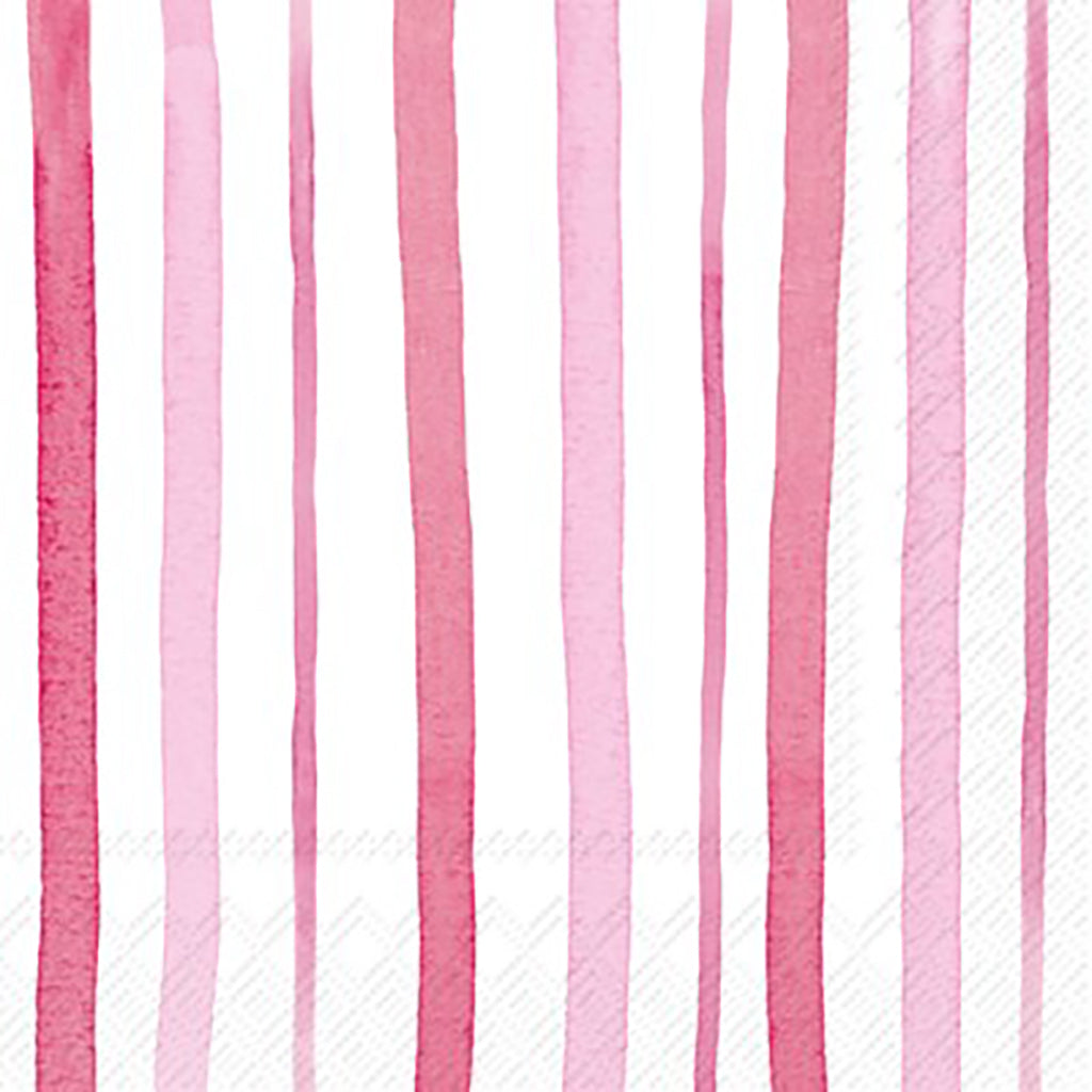 Happy Stripes Pink Lunch Napkin
