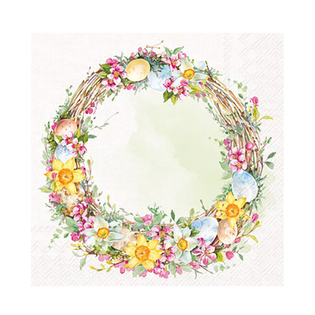 Happy Easter Wreath Napkin