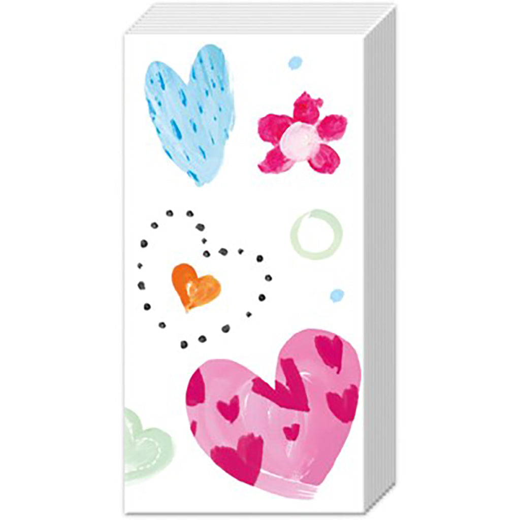 Joyful Hearts Pocket Tissue