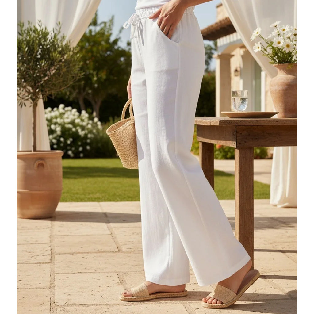 Wide Leg Pant White