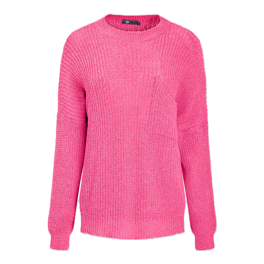 Knit Crew Neck Sweater Hibiscus